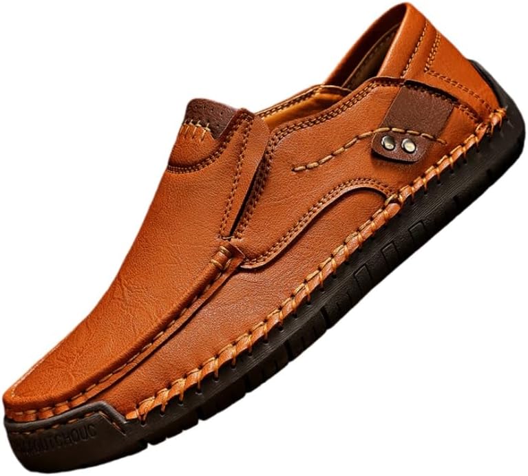 Мужские ботинки большого размера из ПУ-кожи - модные сшитые вручную ботильоны, повседневные низкие туфли на плоской подошве, мягкая текстура Fmshi, светло-коричневый
Мужские ботинки большого размера из ПУ-кожи - модные сшитые вручную ботильоны, повседневные низкие туфли на плоской подошве, мягкая текстура Fmshi, светло-коричневый