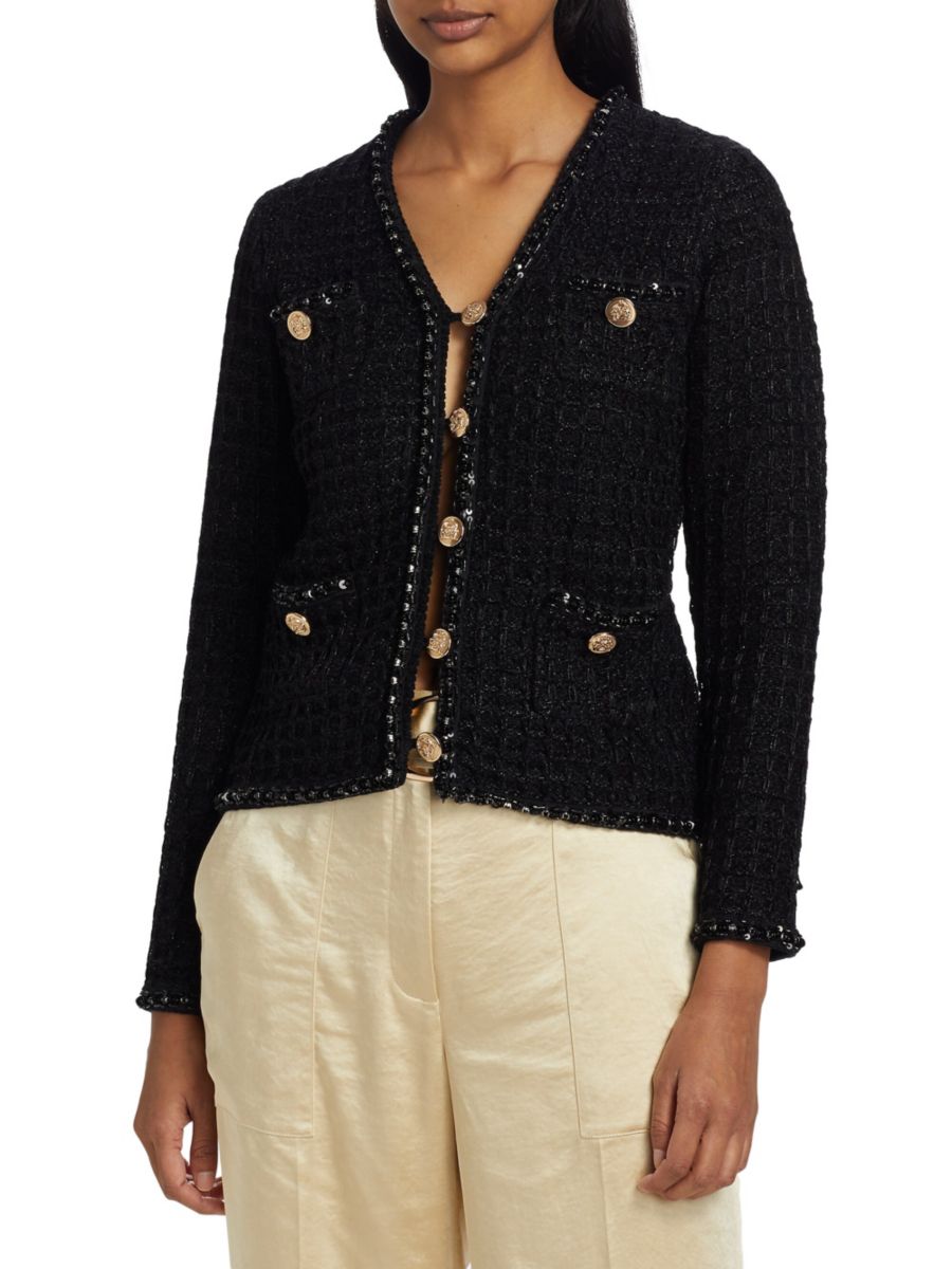 Трикотажная куртка Heritage Giorgia Elie Tahari, цвет Noir Lurex
Трикотажная куртка Heritage Giorgia Elie Tahari, цвет Noir Lurex