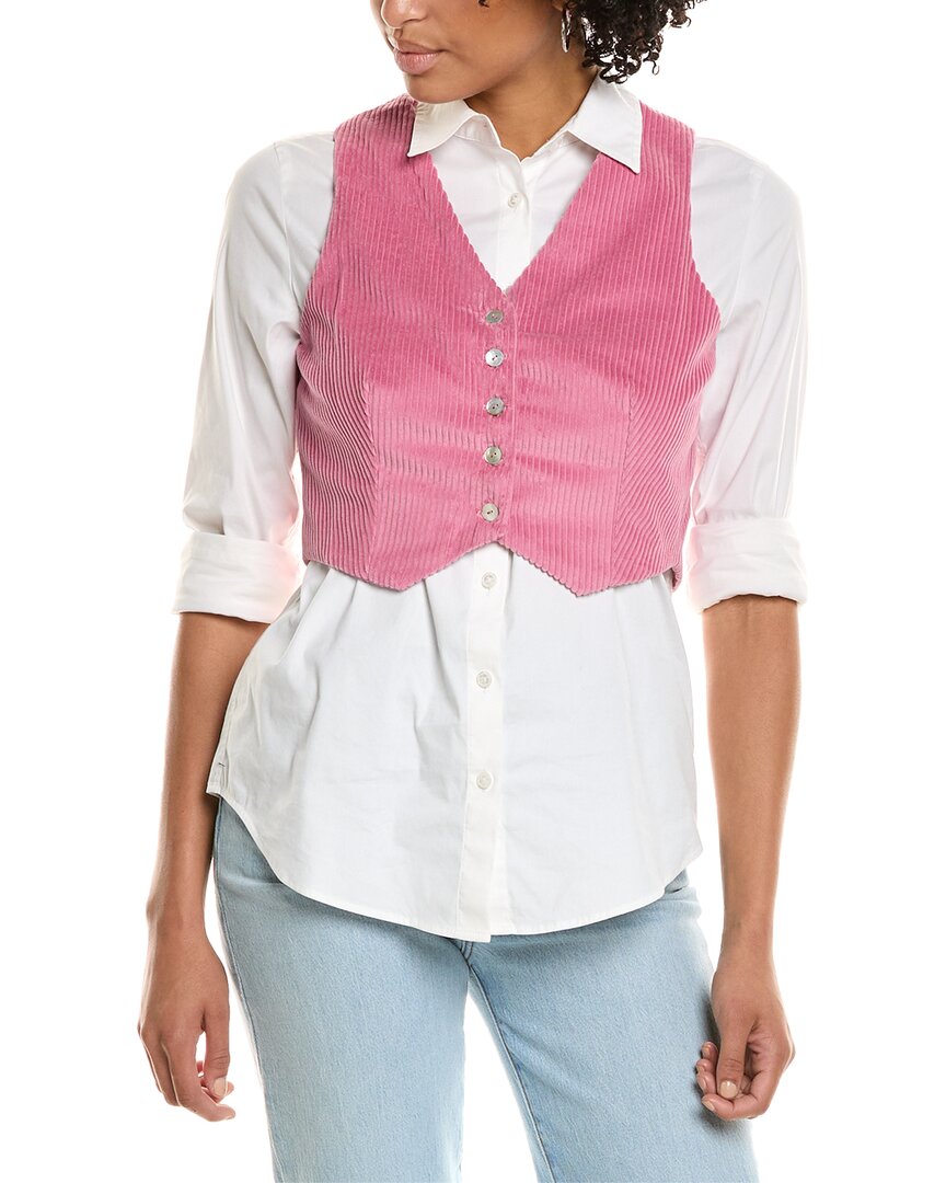 DONNI. Укороченный жилет из вельвета, розовый
DONNI. Укороченный жилет из вельвета, розовый