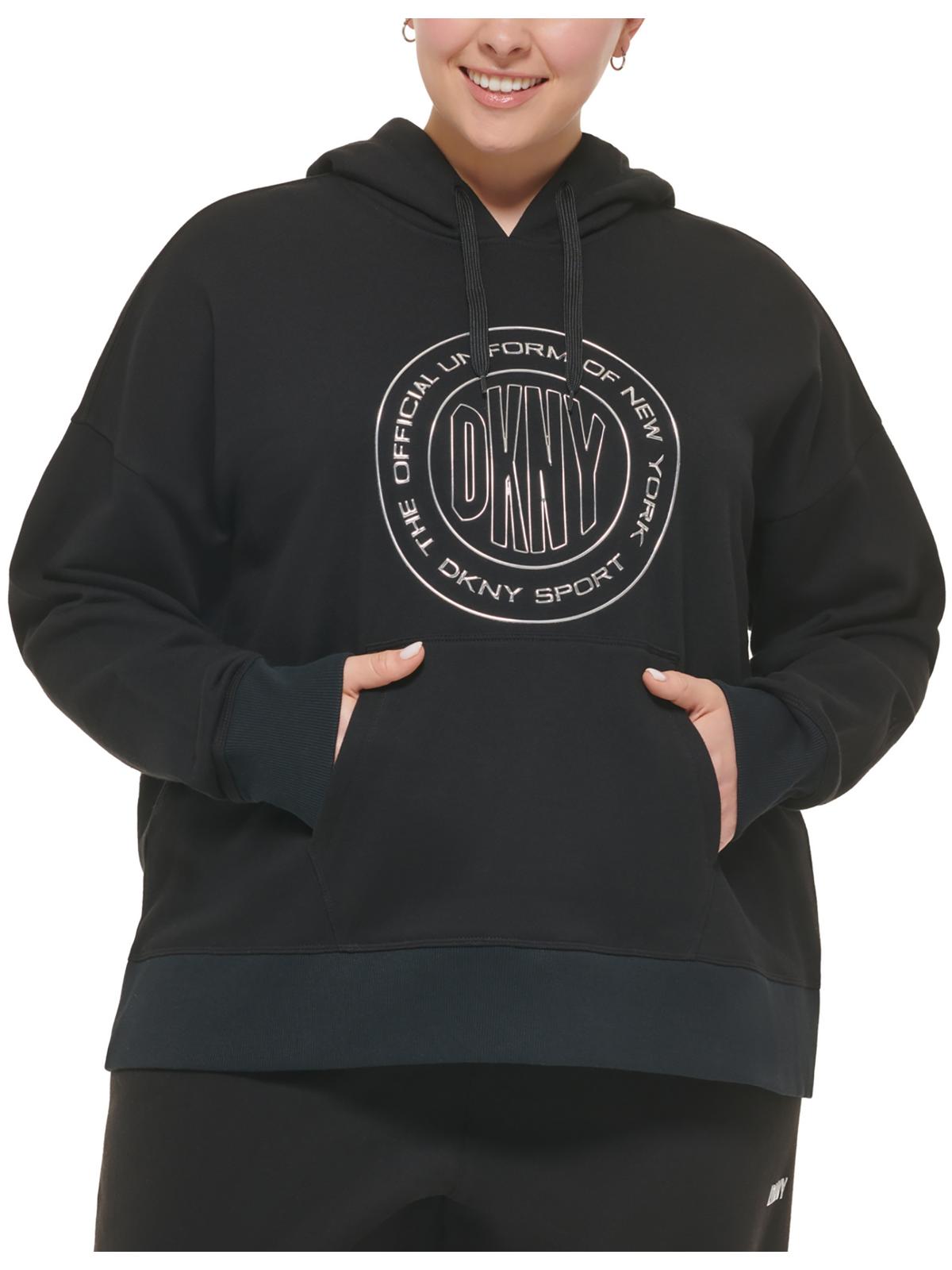 Плюс Женская толстовка с капюшоном с металлическим логотипом DKNY Sport, черный/серебряный
Плюс Женская толстовка с капюшоном с металлическим логотипом DKNY Sport, черный/серебряный