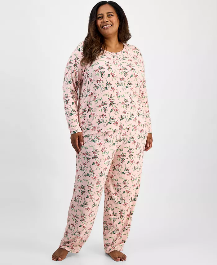 Пижамный комплект больших размеров с длинными рукавами и хенли-вязаным узором Charter Club, розовый
Пижамный комплект больших размеров с длинными рукавами и хенли-вязаным узором Charter Club, розовый