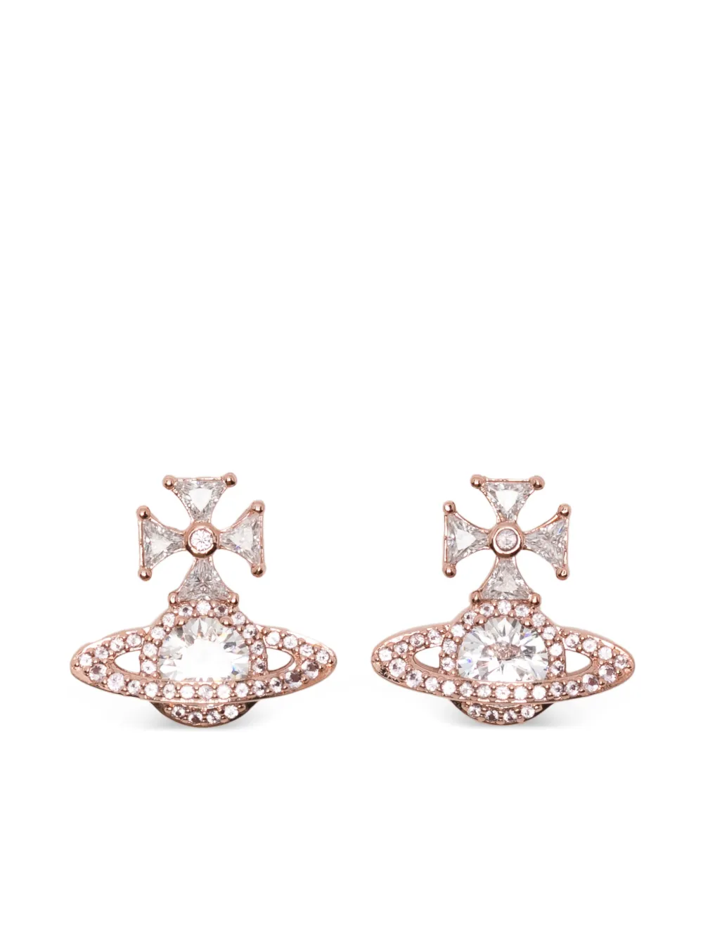 Серьги из латуни с крестом и орбом Vivienne Westwood, розовый
Серьги из латуни с крестом и орбом Vivienne Westwood, розовый