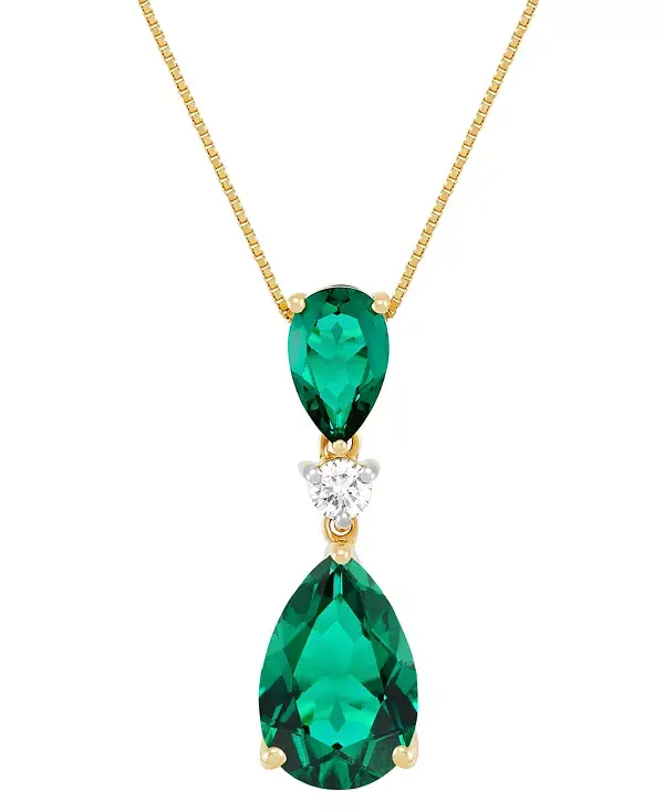 Ожерелье с подвеской 18 дюймов из 14-каратного золота с выращенным в лаборатории изумрудом (3-1/3 карата) и выращенным в лаборатории бриллиантом (1/8 карата) Grown With Love, emerald
Ожерелье с подвеской 18 дюймов из 14-каратного золота с выращенным в лаборатории изумрудом (3-1/3 карата) и выращенным в лаборатории бриллиантом (1/8 карата) Grown With Love, emerald