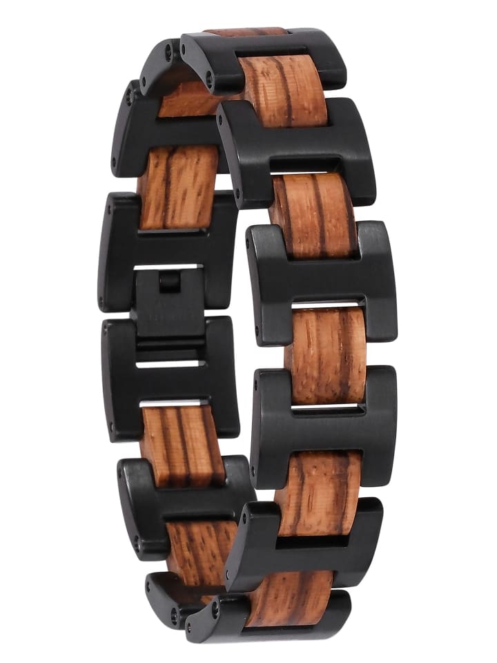 Holzkern Мужской браслет из нержавеющей стали с отделкой из древесины акустического зебрано/черного дерева
Holzkern Мужской браслет из нержавеющей стали с отделкой из древесины акустического зебрано/черного дерева