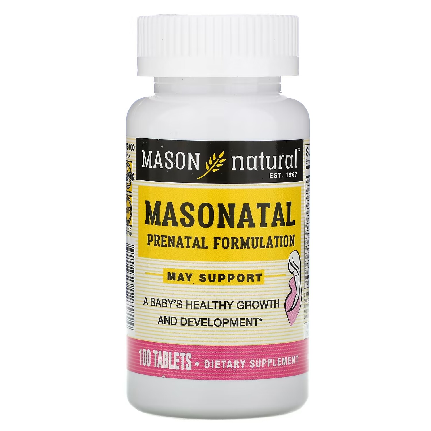 Пренатальный препарат Mason Natural Masonatal, 100 таблеток
Пренатальный препарат Mason Natural Masonatal, 100 таблеток