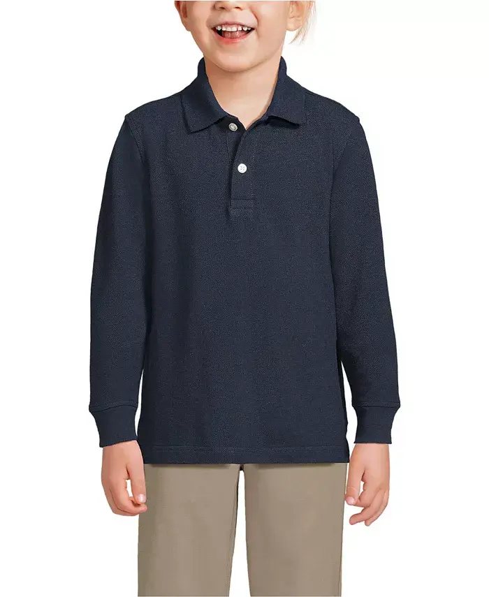 Школьная форма для детей: поло с длинным рукавом из сетчатой ткани Lands' End, синий
Школьная форма для детей: поло с длинным рукавом из сетчатой ткани Lands' End, синий