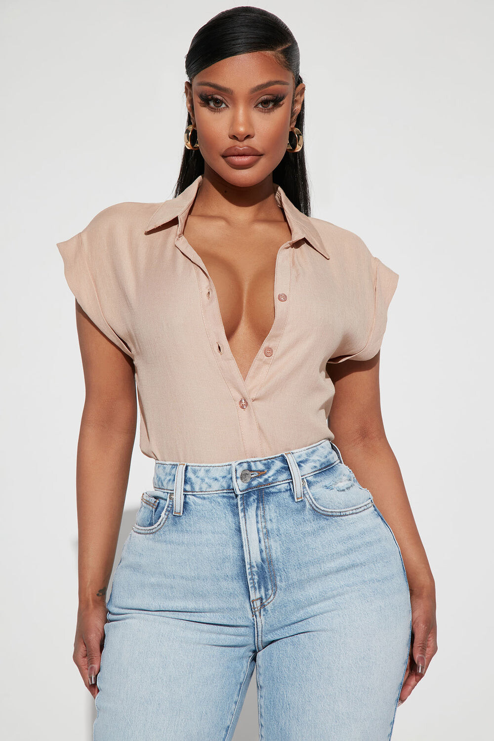 Рубашка Fashion Nova BT03435, серо-коричневый 
Рубашка Fashion Nova BT03435, серо-коричневый