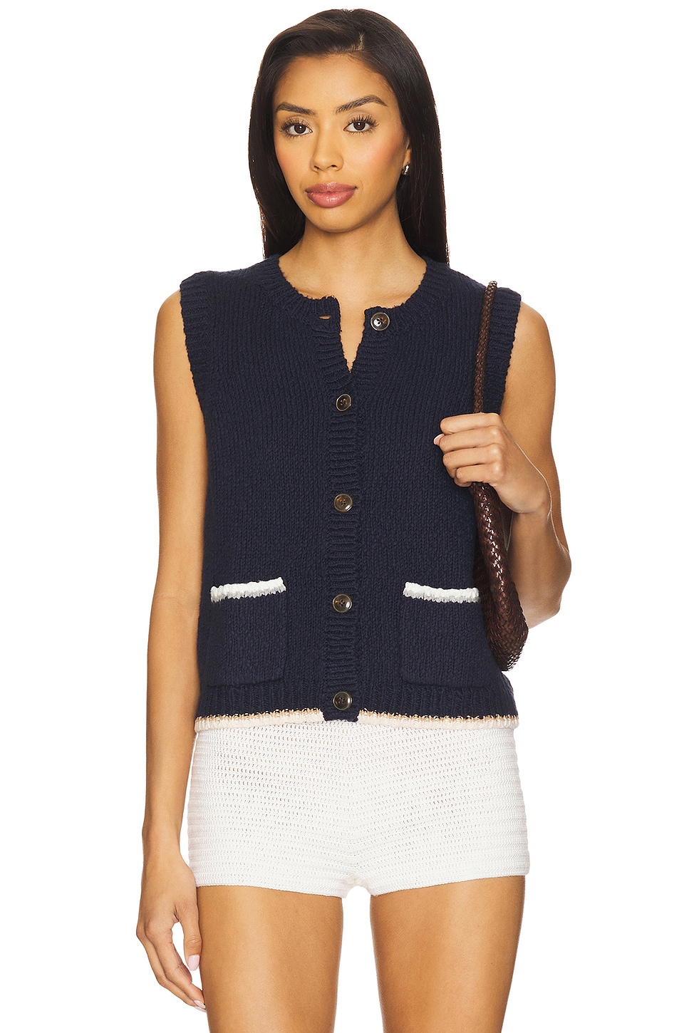 Топ с пуговицами на груди Autumn Cashmere, navy combo
Топ с пуговицами на груди Autumn Cashmere, navy combo