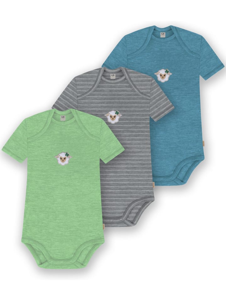 Normani Outdoor Sports Комплект из 3 детских боди с коротким рукавом из мериносовой шерсти, цвет Тауранга, синий/серый/зеленый
Normani Outdoor Sports Комплект из 3 детских боди с коротким рукавом из мериносовой шерсти, цвет Тауранга, синий/серый/зеленый