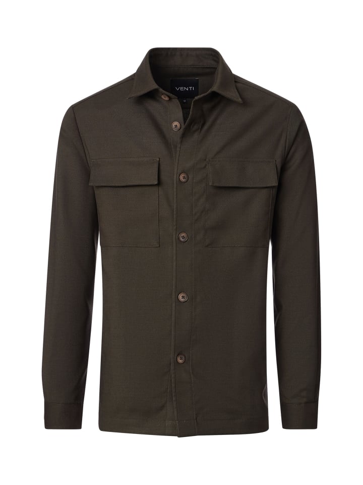 Venti Повседневная рубашка темно-зеленого цвета
Venti Повседневная рубашка темно-зеленого цвета