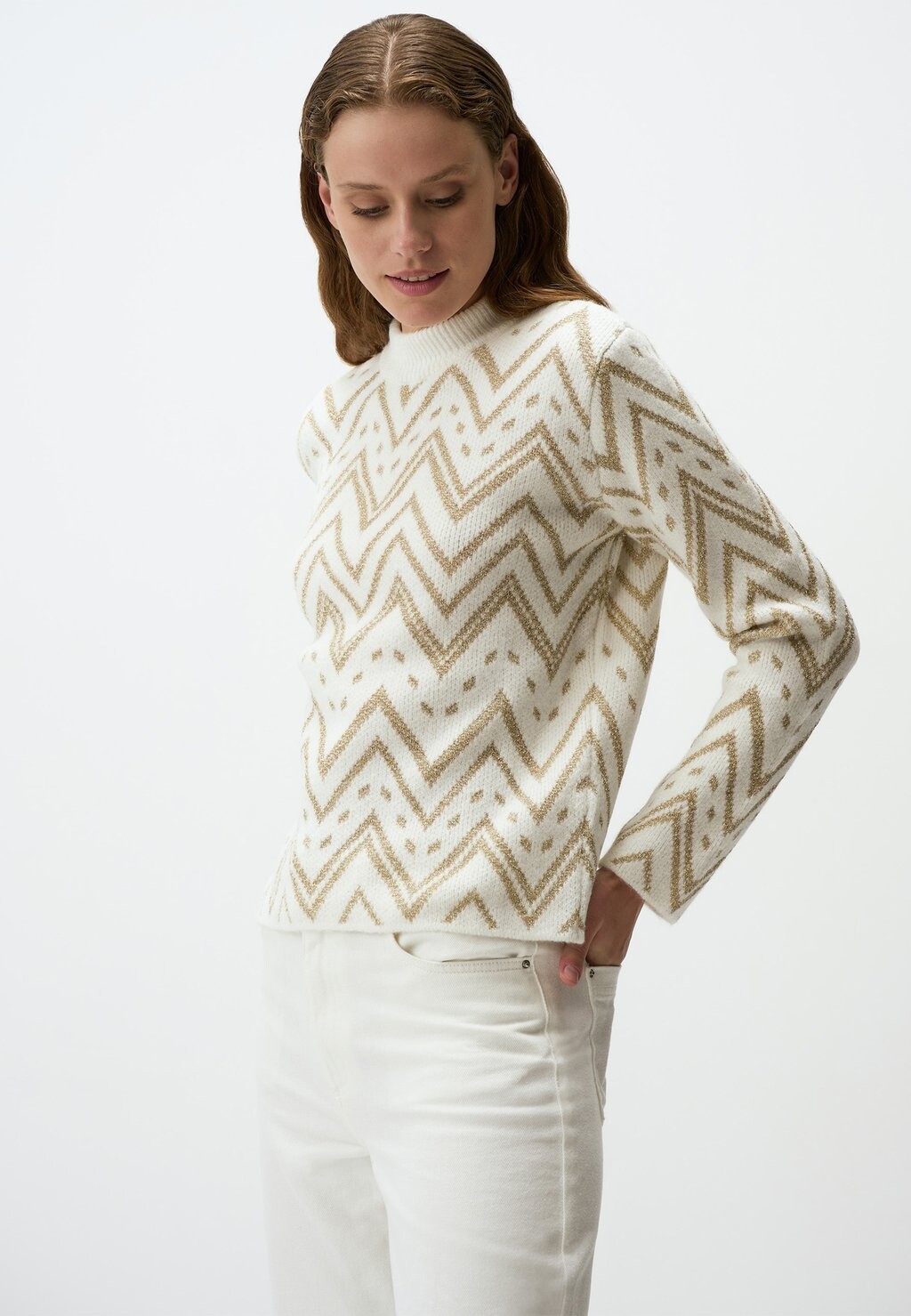 Джемпер LONG SLEEVE PATTERNED WINTER Jimmy Key, бежевый 
Джемпер LONG SLEEVE PATTERNED WINTER Jimmy Key, бежевый