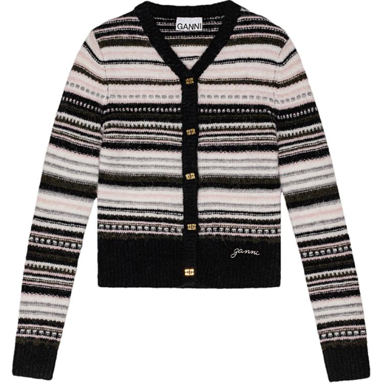 Узорчатый джемпер с интарсией GANNI, черный
Узорчатый джемпер с интарсией GANNI, черный