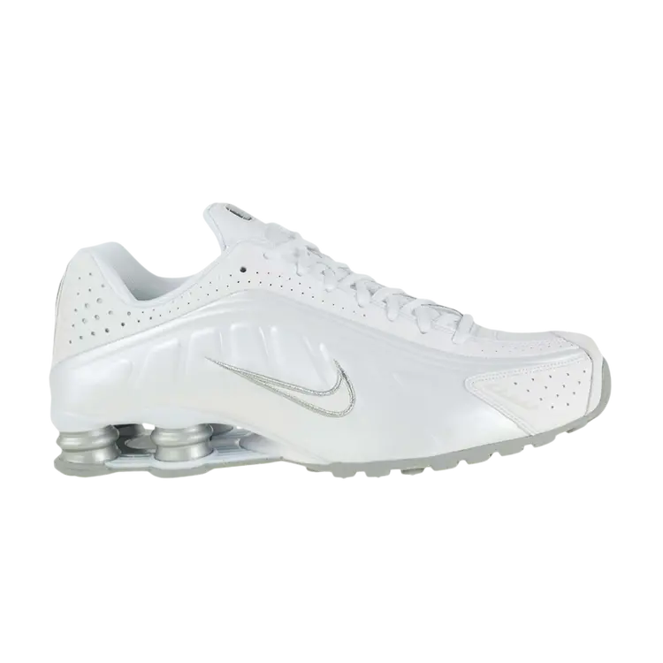 Кроссовки Nike Shox R4 'White Metallic Silver', белый
Кроссовки Nike Shox R4 'White Metallic Silver', белый