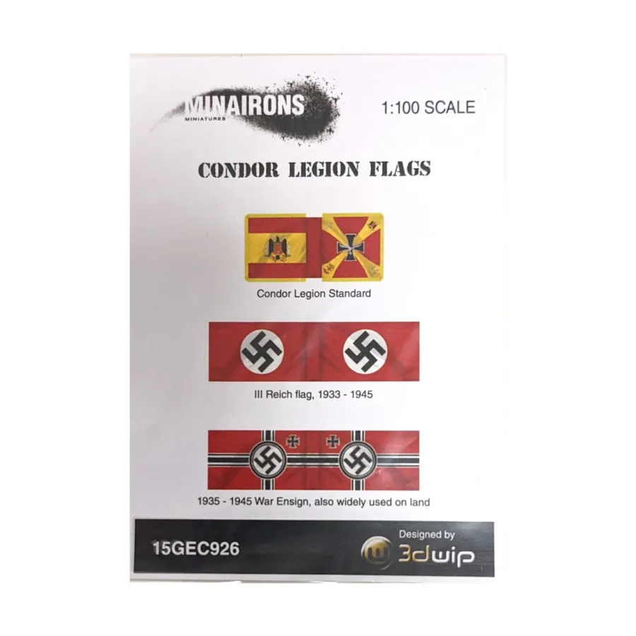 Флаги Легиона Кондор, Spanish Civil War - Decals & Flags (1:100) 
Флаги Легиона Кондор, Spanish Civil War - Decals & Flags (1:100)
