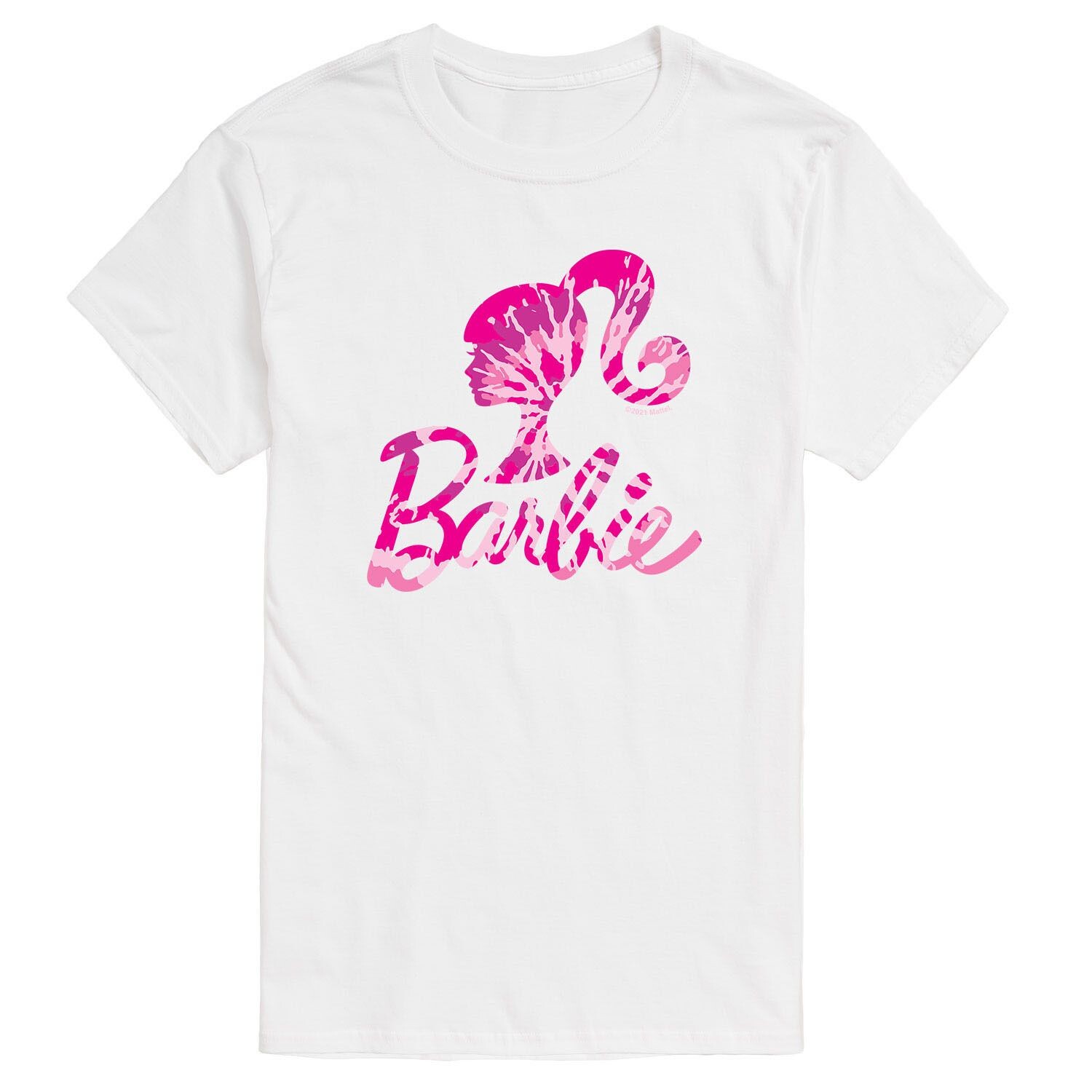 Футболка с логотипом Big & Tall и рисунком тай-дай Barbie, белый 
Футболка с логотипом Big & Tall и рисунком тай-дай Barbie, белый