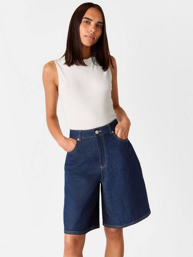 Аутентичные джинсовые шорты до колена Whistles, Dark Blue
Аутентичные джинсовые шорты до колена Whistles, Dark Blue
