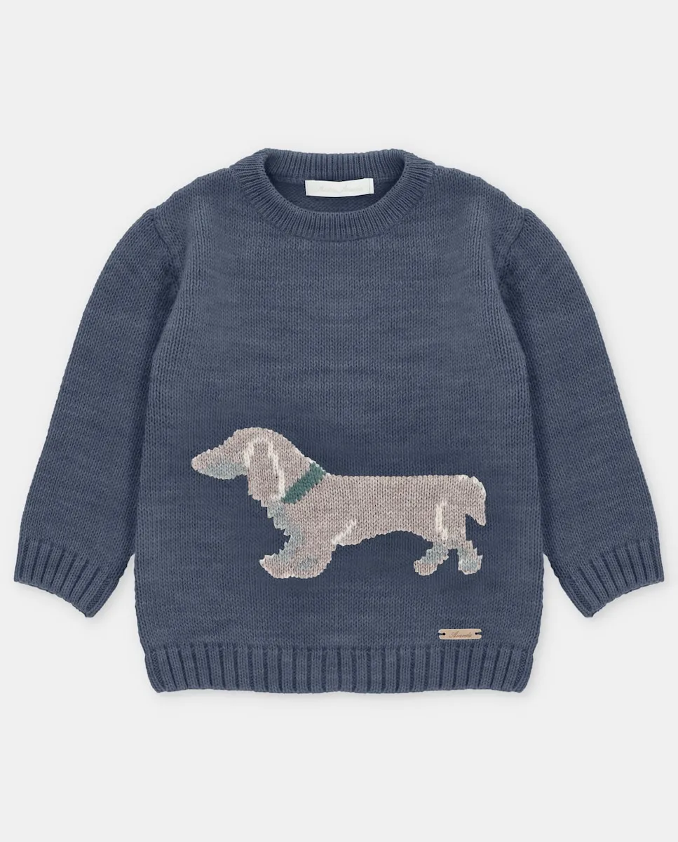 Детский джемпер с рисунком спереди в темно-синем цвете Martín Aranda
Детский джемпер с рисунком спереди в темно-синем цвете Martín Aranda