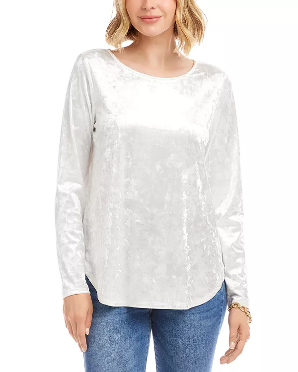 Рубашка с длинными рукавами из мятого бархата Karen Kane, белый
Рубашка с длинными рукавами из мятого бархата Karen Kane, белый