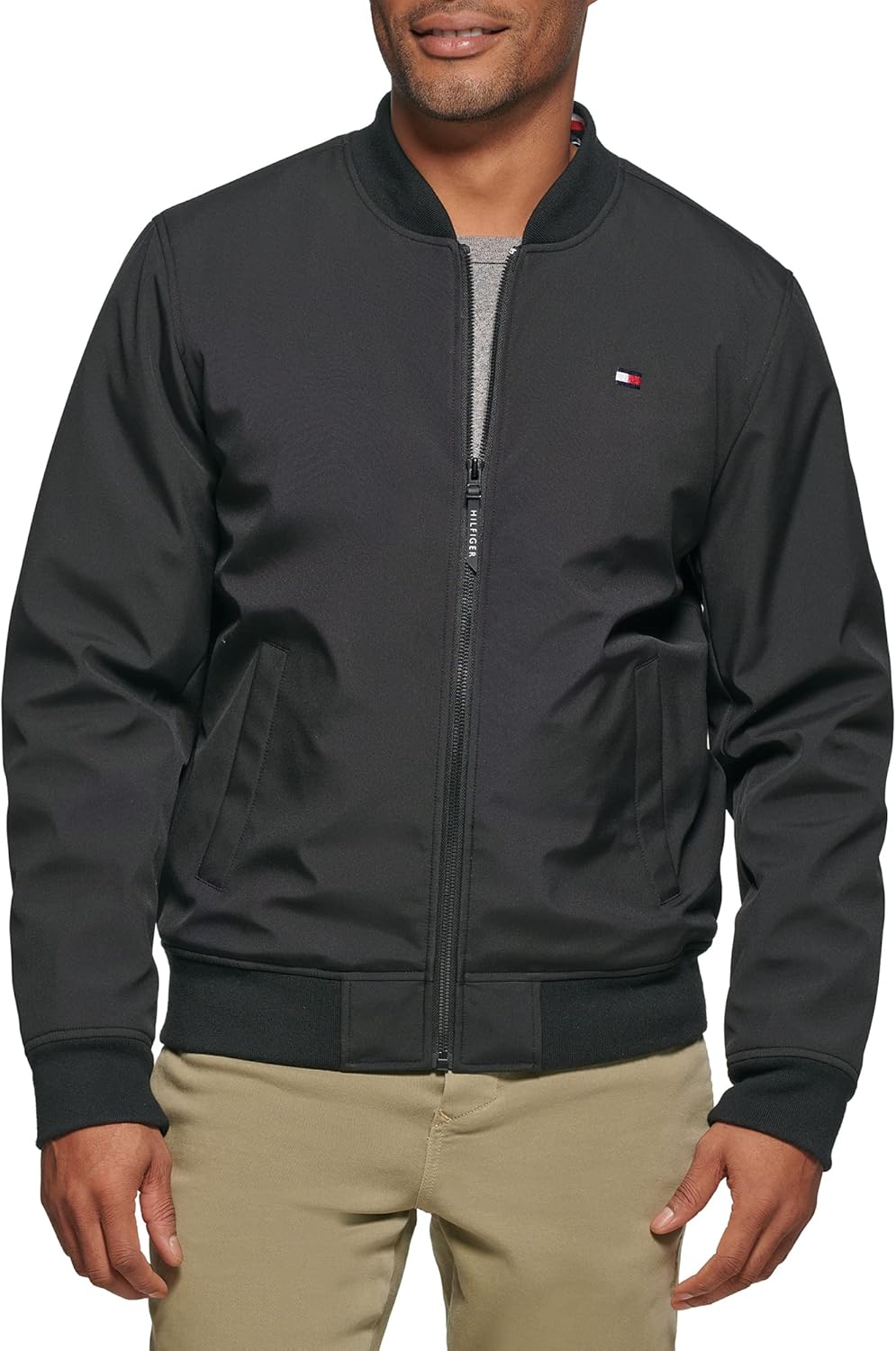 Легкая мужская куртка-бомбер Tommy Hilfiger Varsity Rib Knit, Black/Black
Легкая мужская куртка-бомбер Tommy Hilfiger Varsity Rib Knit, Black/Black