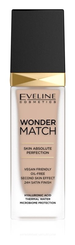 Стойкая жидкая основа с гиалуроновой кислотой Eveline Cosmetics Wonder Match, оттенок 12 Light Natural 30 мл
Стойкая жидкая основа с гиалуроновой кислотой Eveline Cosmetics Wonder Match, оттенок 12 Light Natural 30 мл