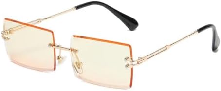 Винтажные модные солнцезащитные очки для женщин, без оправы, прямоугольной формы, с градиентным покрытием, защитой от УФ-излучения UV400, для летних путешествий MTZJH, Golden Orange
Винтажные модные солнцезащитные очки для женщин, без оправы, прямоугольной формы, с градиентным покрытием, защитой от УФ-излучения UV400, для летних путешествий MTZJH, Golden Orange