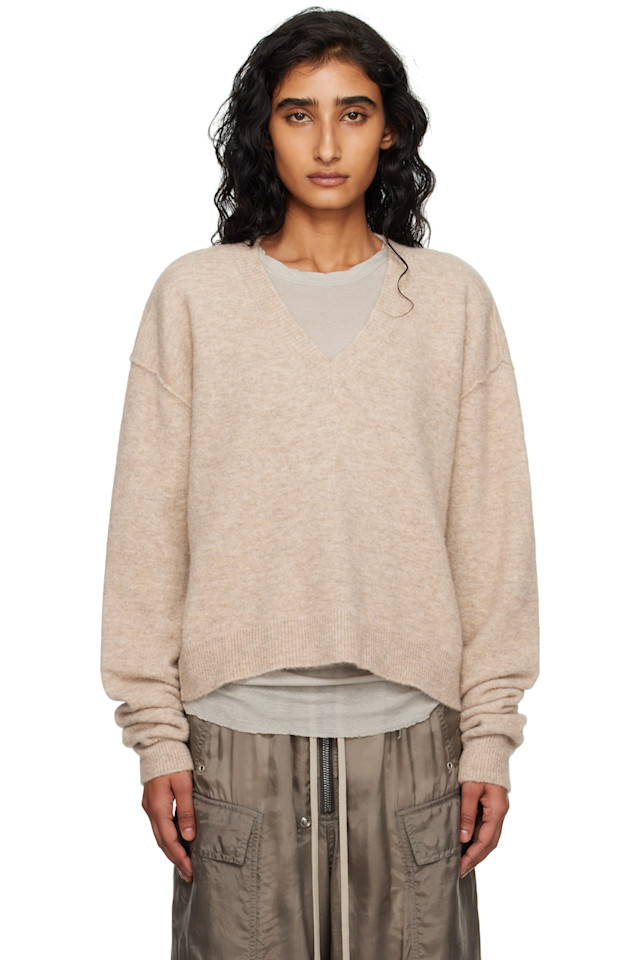 Rick Owens Серый свитер Concordian Tommy с V-образным вырезом
Rick Owens Серый свитер Concordian Tommy с V-образным вырезом