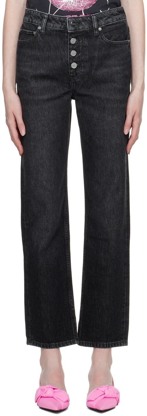 Черные зауженные джинсы GANNI
Черные зауженные джинсы GANNI