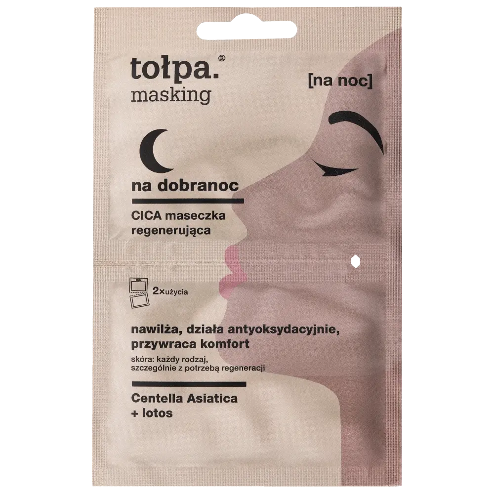 Tołpa Na Dobranoc регенерирующая маска для лица, 2х5 мл/1 упаковка
Tołpa Na Dobranoc регенерирующая маска для лица, 2х5 мл/1 упаковка