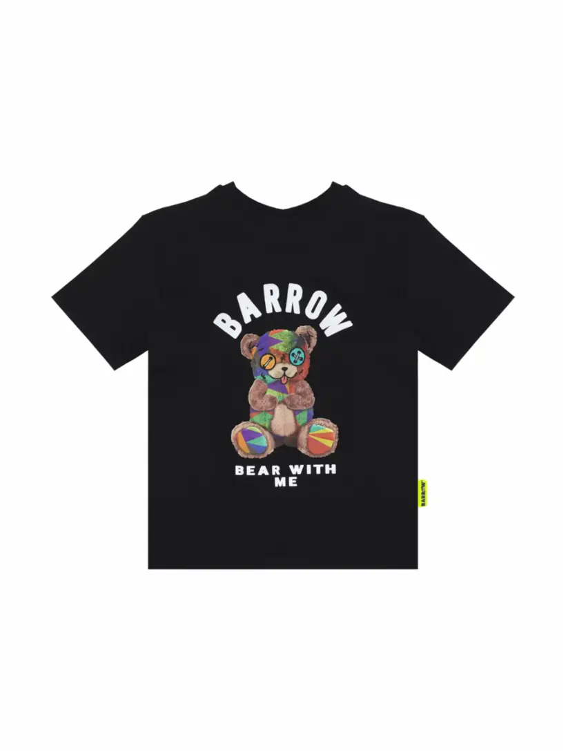 Хлопковая футболка с логотипом Barrow, черный 
Хлопковая футболка с логотипом Barrow, черный