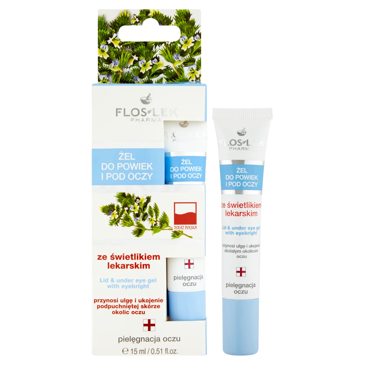 Floslek гель для век и глаз с очанкой медицинской, 15 мл
Floslek гель для век и глаз с очанкой медицинской, 15 мл