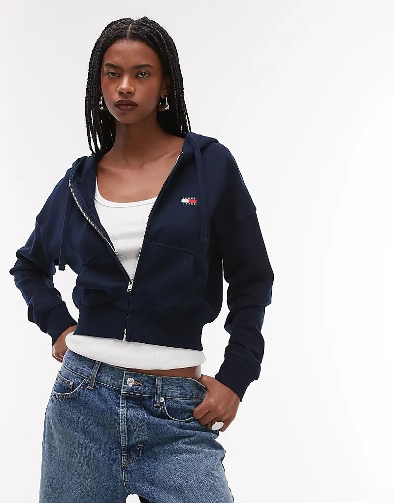 Толстовка Tommy Jeans свободного кроя на молнии, темно-синего цвета
Толстовка Tommy Jeans свободного кроя на молнии, темно-синего цвета