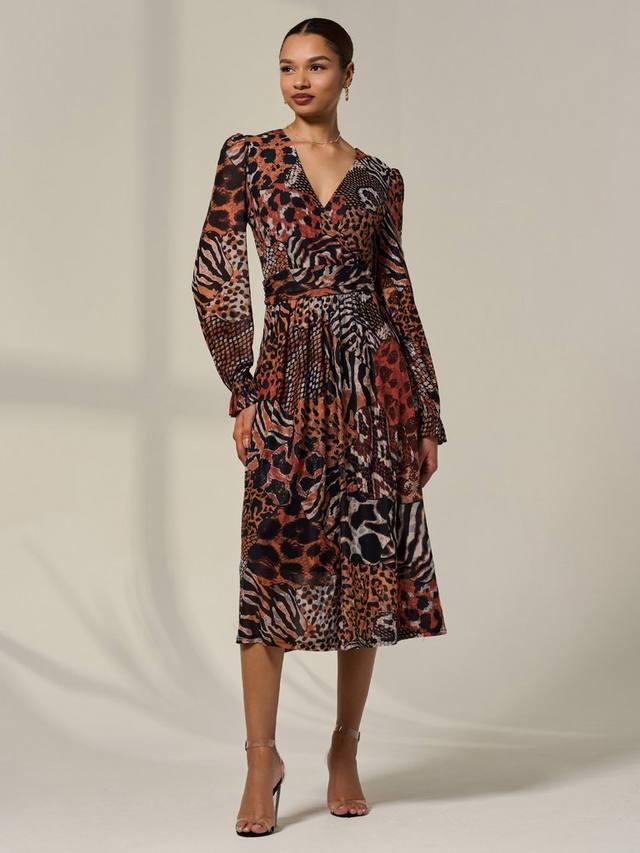 Платье миди с абстрактным анималистичным принтом и сетчатыми вставками Jolie Moi, Multi
Платье миди с абстрактным анималистичным принтом и сетчатыми вставками Jolie Moi, Multi