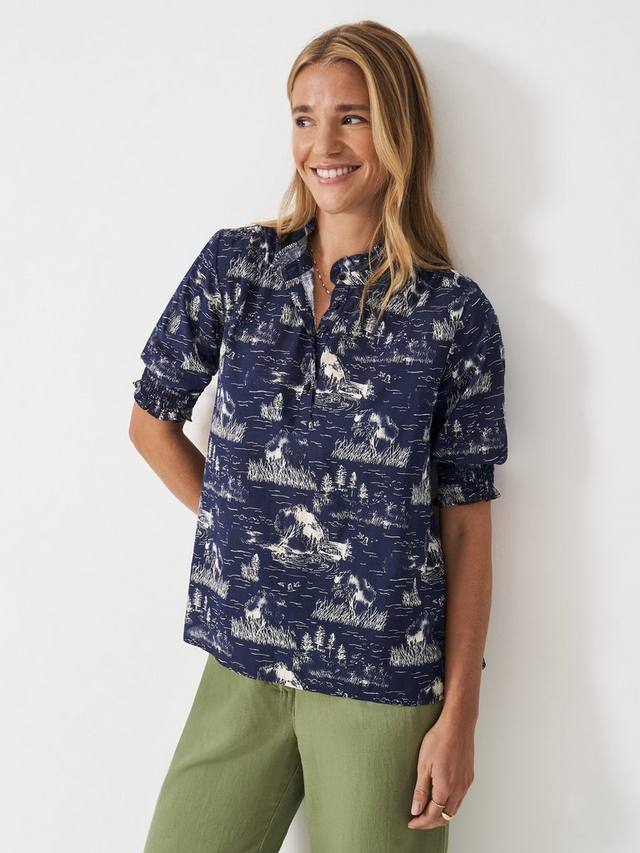 Блузка с коротким рукавом и пейзажным принтом Bree Crew Clothing, Blue/White
Блузка с коротким рукавом и пейзажным принтом Bree Crew Clothing, Blue/White