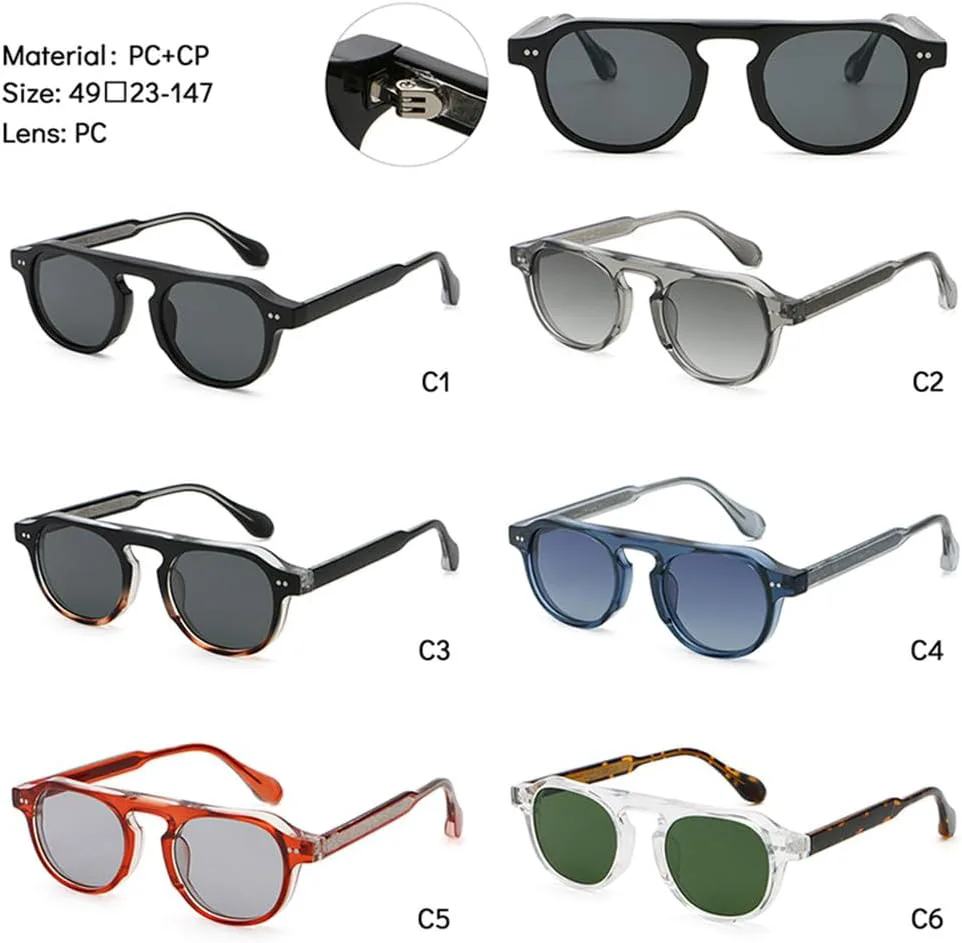 Солнцезащитные очки в круглой оправе для женщин, ретро-солнцезащитные очки для мужчин, ацетат CP, женская отделка, защита от ультрафиолета UV400 HCPIHF, Grey
Солнцезащитные очки в круглой оправе для женщин, ретро-солнцезащитные очки для мужчин, ацетат CP, женская отделка, защита от ультрафиолета UV400 HCPIHF, Grey
