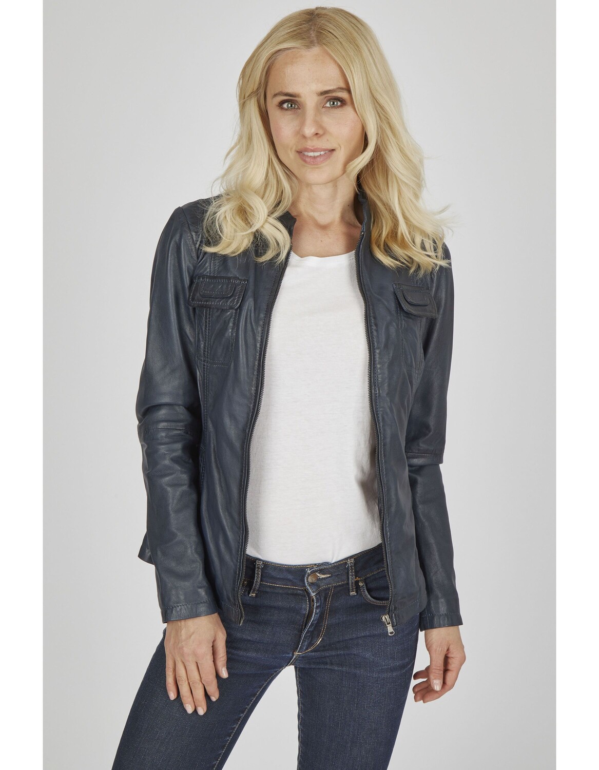 Кожаная куртка 7eleven Felida, темно синий 
Кожаная куртка 7eleven Felida, темно синий