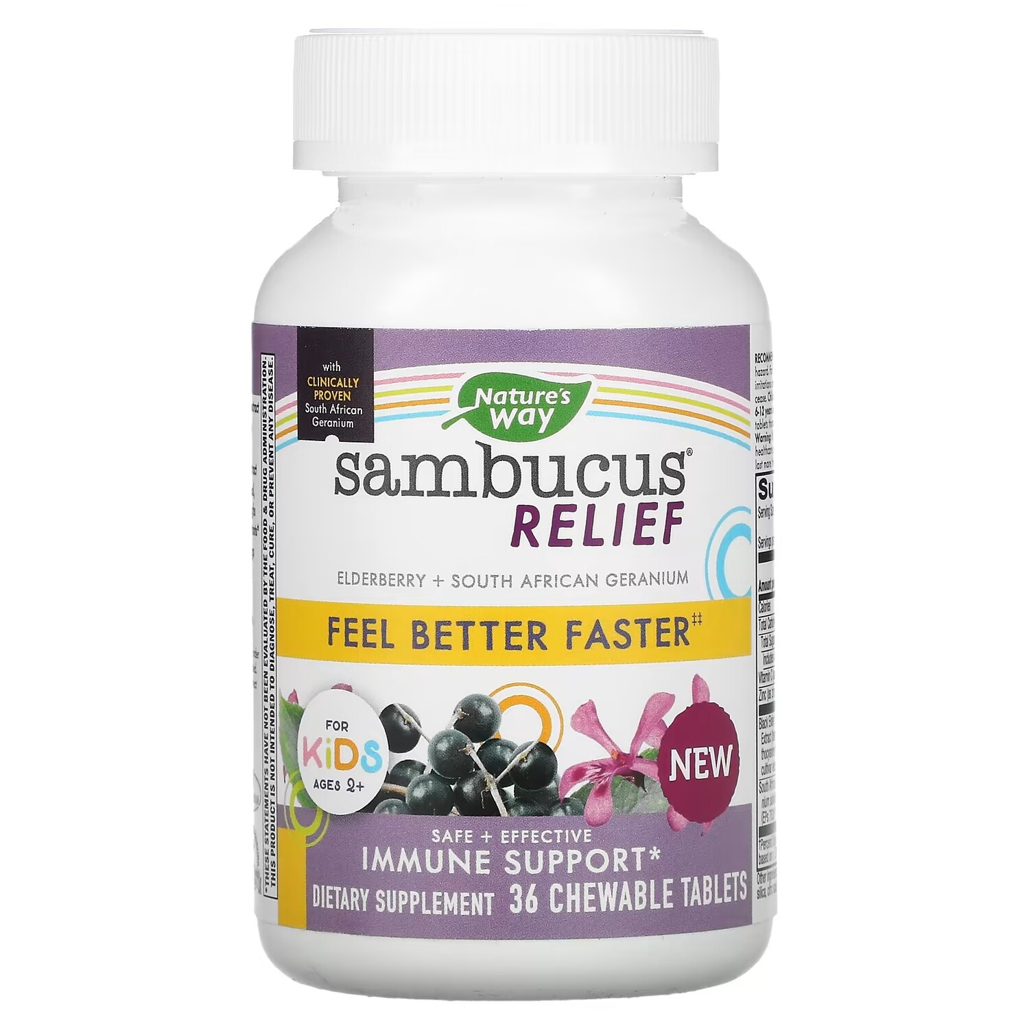 Добавка для Поддержания Иммунитета у Детей Nature's Way Sambucus Relief со вкусом ягод, 36 жевательных таблеток
Добавка для Поддержания Иммунитета у Детей Nature's Way Sambucus Relief со вкусом ягод, 36 жевательных таблеток