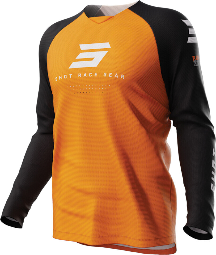 Кофта Джерси детская Shot Raw Escape для мотокросса, оранжевый/черный 
Кофта Джерси детская Shot Raw Escape для мотокросса, оранжевый/черный