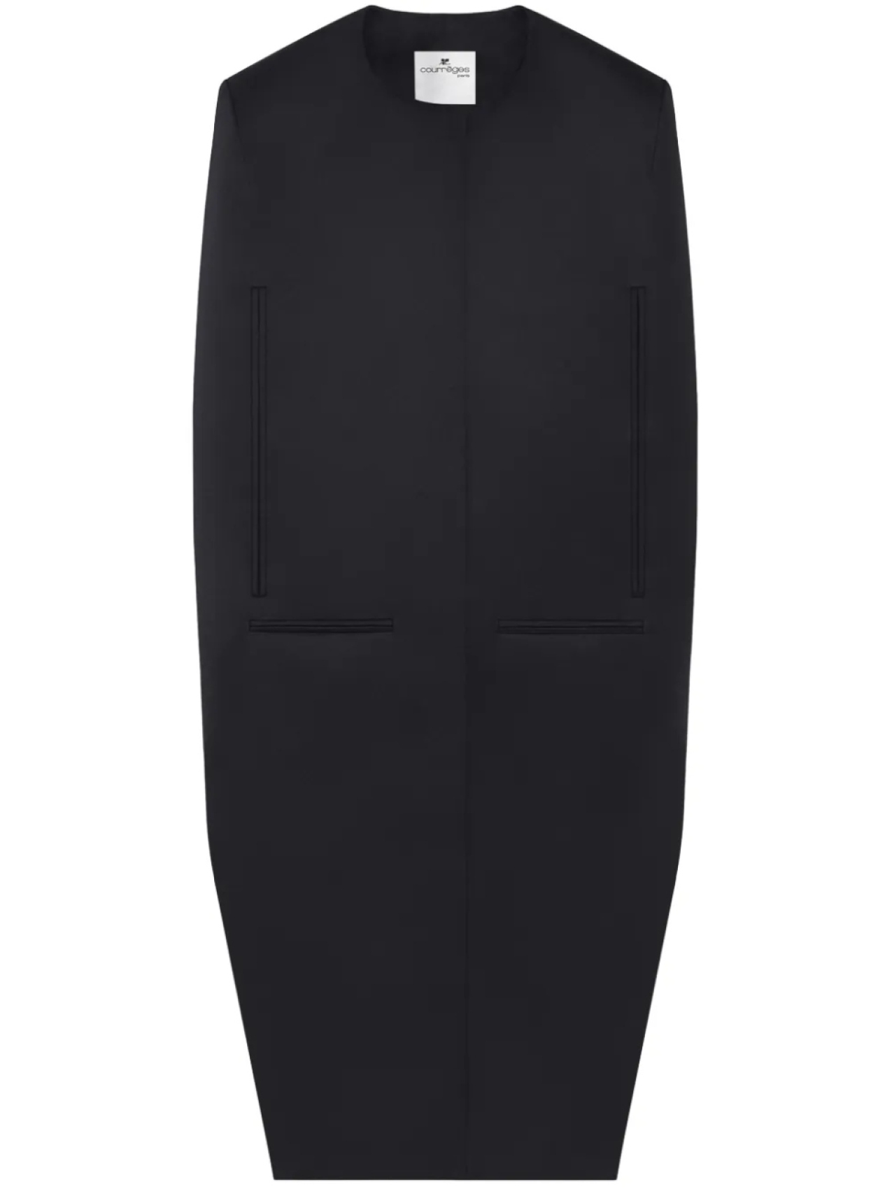 Сатиновое пальто Courrèges, черный 
Сатиновое пальто Courrèges, черный