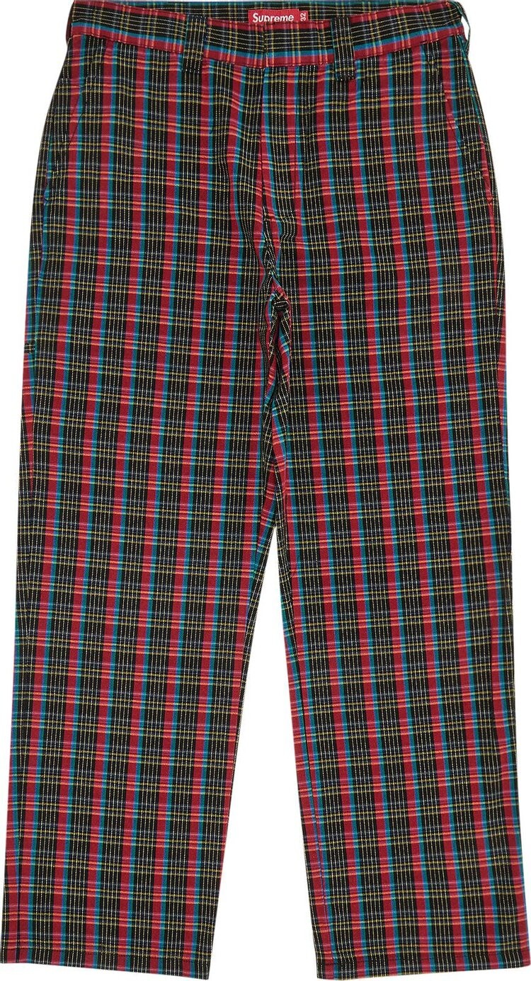 Брюки Supreme Work Pant 'Red Plaid', красный 
Брюки Supreme Work Pant 'Red Plaid', красный