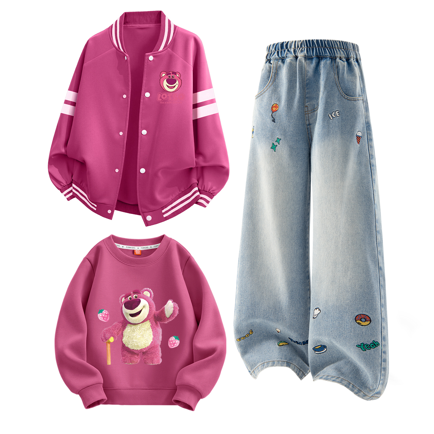 Детская повседневная спортивная одежда с круглым вырезом Moderate Disney, di yue xin bear k розовый красный+solid color denim синий+di chen su bear berry красный
Детская повседневная спортивная одежда с круглым вырезом Moderate Disney, di yue xin bear k розовый красный+solid color denim синий+di chen su bear berry красный