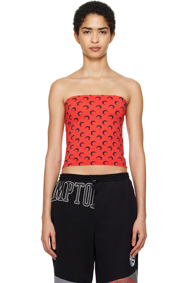 Майка-второй слой с принтом луны Marine Serre, красный
Майка-второй слой с принтом луны Marine Serre, красный