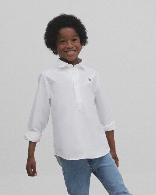 Однотонная рубашка для мальчика с длинными рукавами Silbon, белый
Однотонная рубашка для мальчика с длинными рукавами Silbon, белый