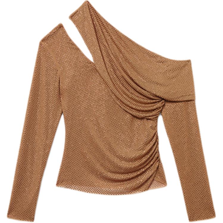 Топ с пайетками и сборками Self-portrait, коричневый
Топ с пайетками и сборками Self-portrait, коричневый