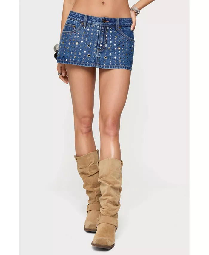 Женская джинсовая мини-юбка с заклепками и люверсами Edikted, синий
Женская джинсовая мини-юбка с заклепками и люверсами Edikted, синий