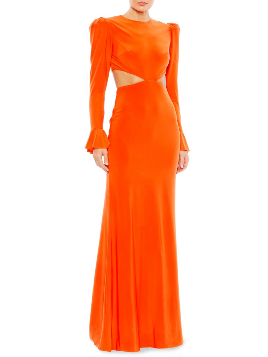 Платье-труба с вырезами и рукавами-буфами Mac Duggal, оранжевый
Платье-труба с вырезами и рукавами-буфами Mac Duggal, оранжевый
