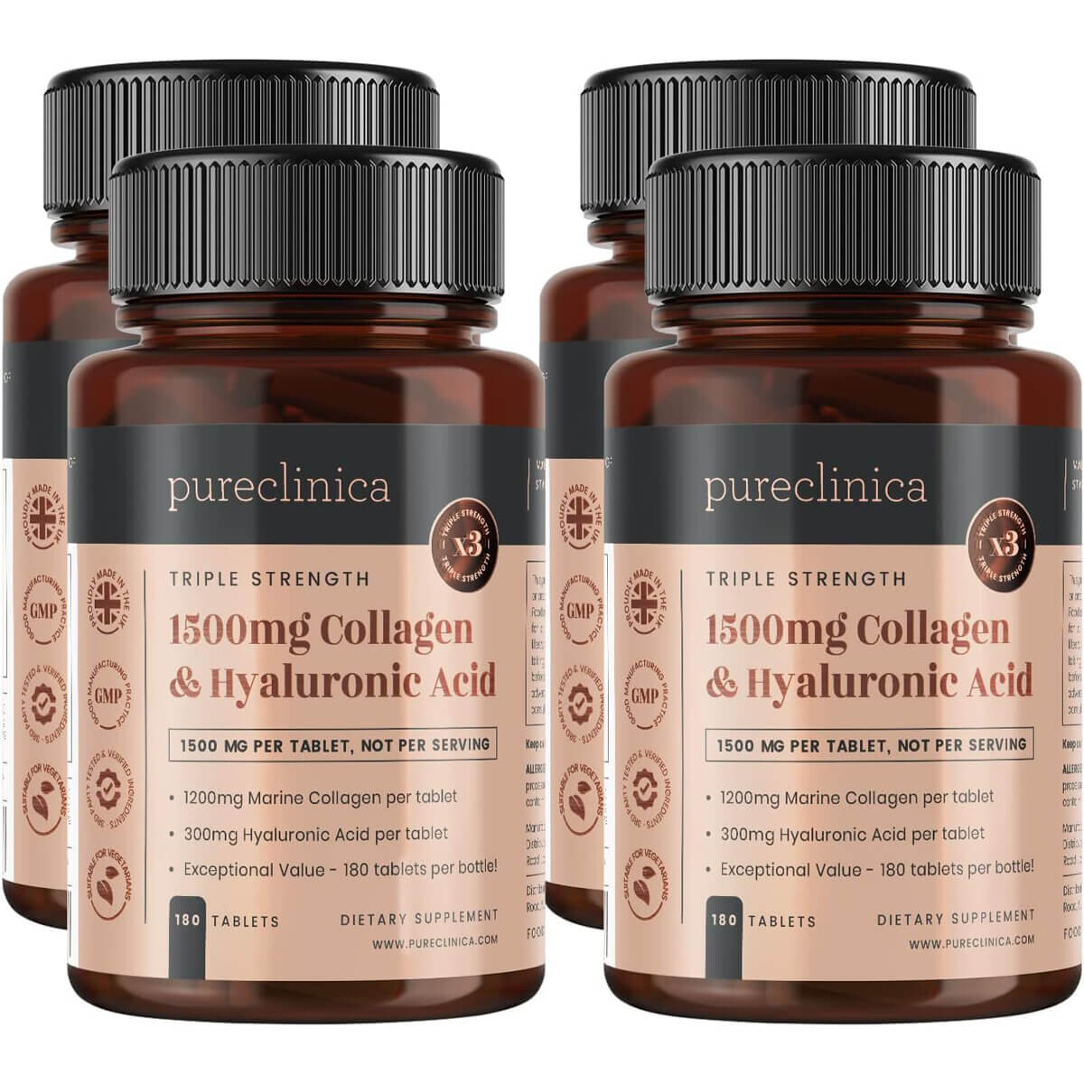 Комплекс коллагена с гиалуроновой кислотой Pureclinica UltraColl 1500 мг, 4 упаковки по 180 таблеток
Комплекс коллагена с гиалуроновой кислотой Pureclinica UltraColl 1500 мг, 4 упаковки по 180 таблеток