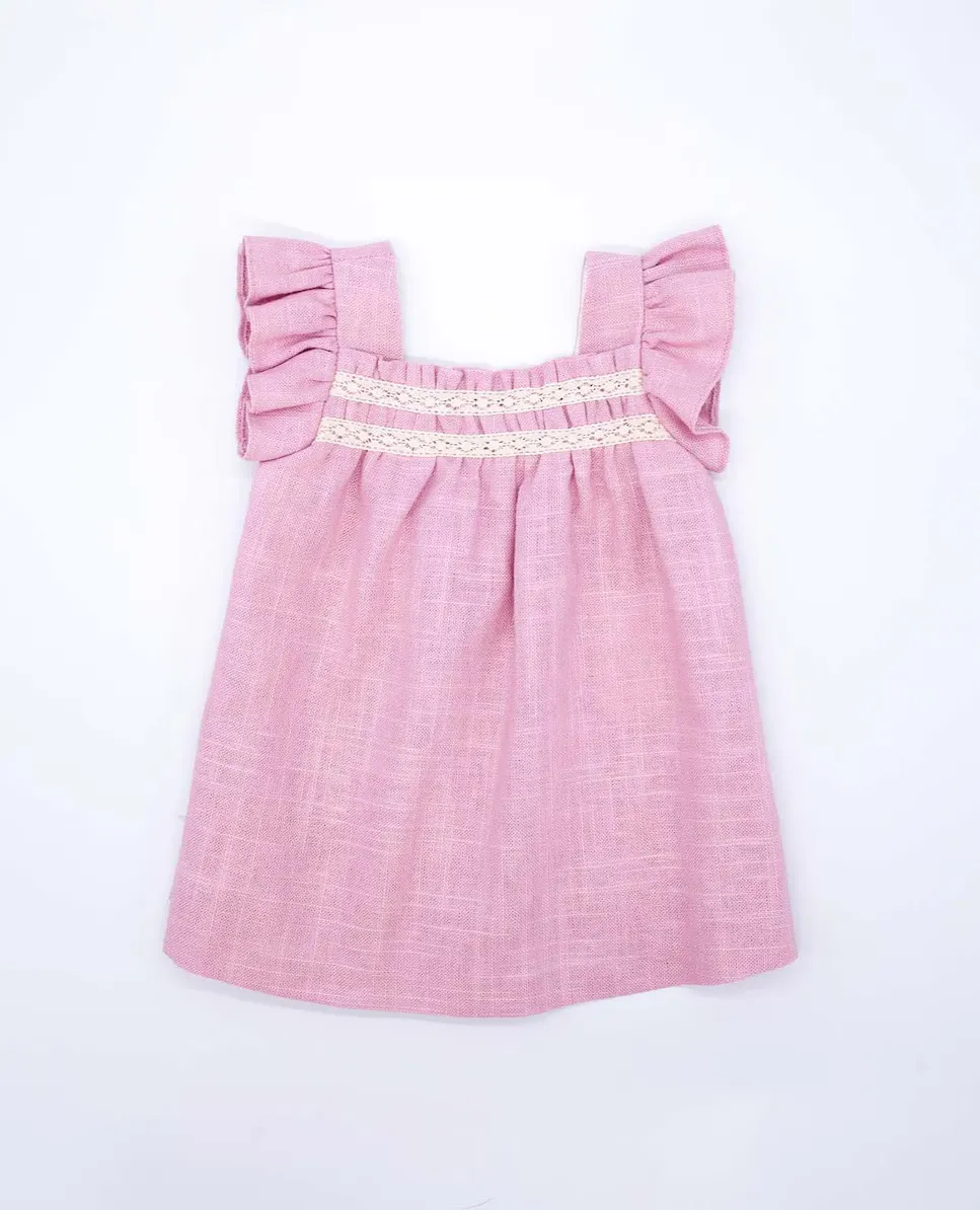 Платье для девочки с оборками и квадратным вырезом Fina Ejerique, цвет Rosa
Платье для девочки с оборками и квадратным вырезом Fina Ejerique, цвет Rosa