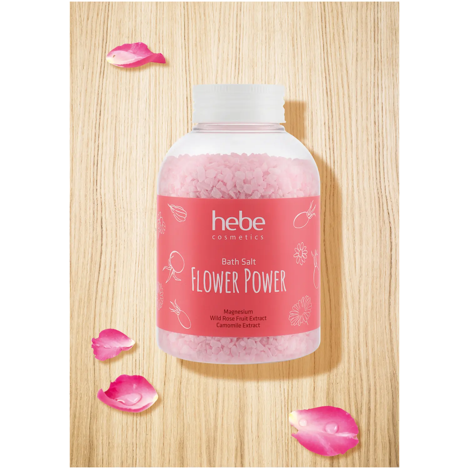 Hebe Cosmetics Flower Power соль для ванн, 600 г
Hebe Cosmetics Flower Power соль для ванн, 600 г