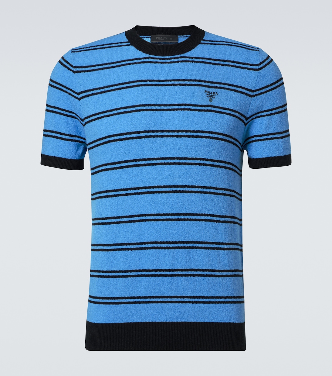 Полосатая рубашка из хлопка и шелка Prada, Nero+Azzurro
Полосатая рубашка из хлопка и шелка Prada, Nero+Azzurro