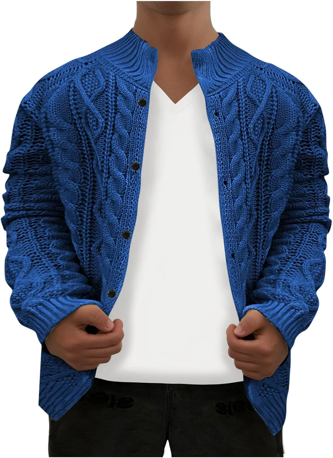 Кардиган Dgoopd для мужчин, кабельная вязка, на пуговицах
Кардиган Dgoopd для мужчин, кабельная вязка, на пуговицах